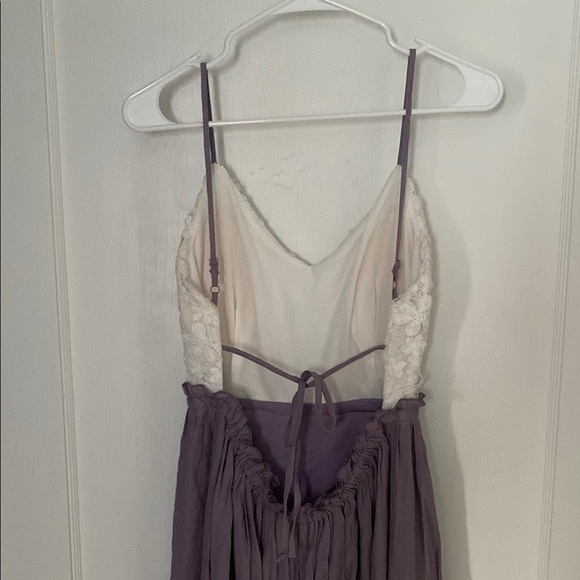 Mind Code Backless Dress in White and Purple - Picture 4 of 6